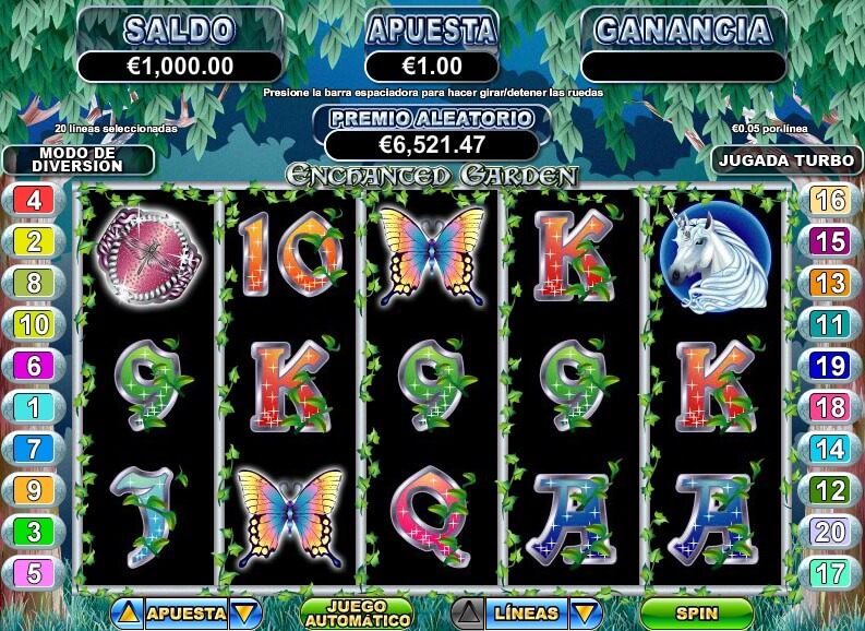 tragaperras enchanted garden