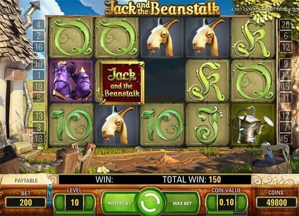 Bono Jack and the Beanstalk tragaperras