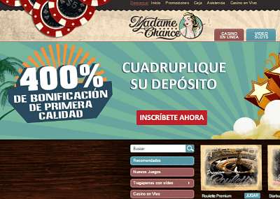 bono de bienvenida de madame chance