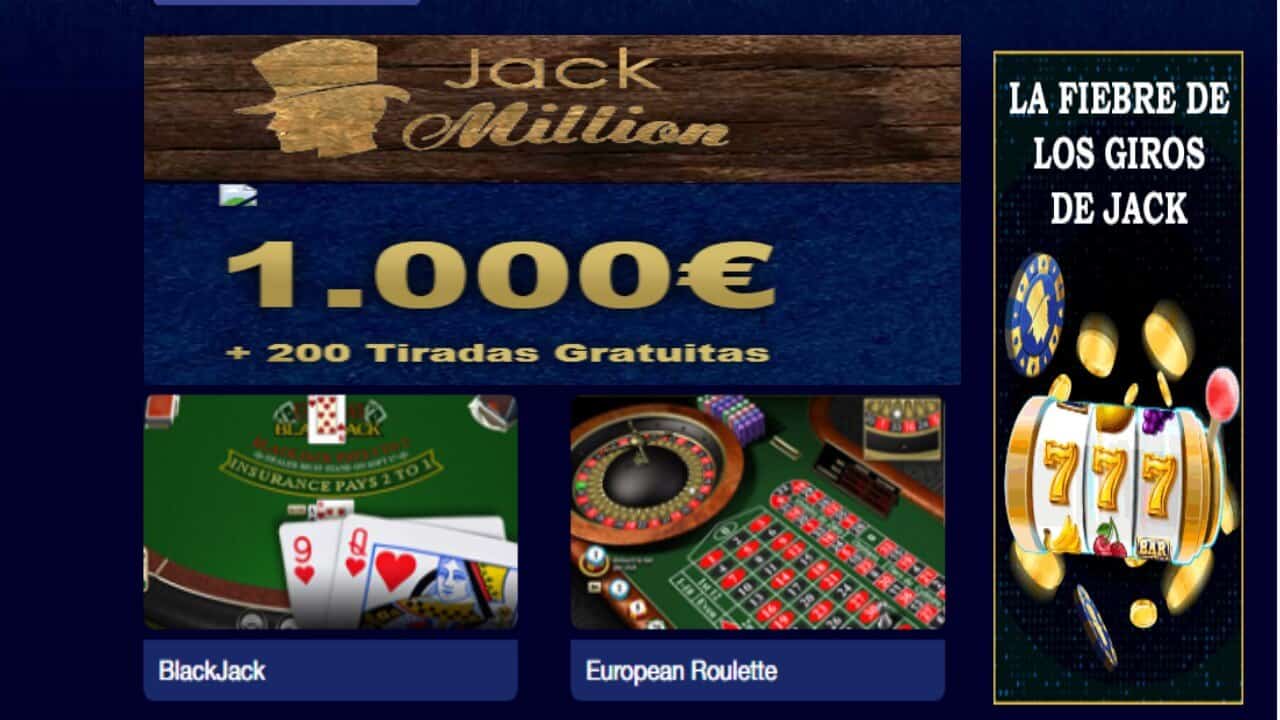 Casino Jack Million lunes de giros gratis